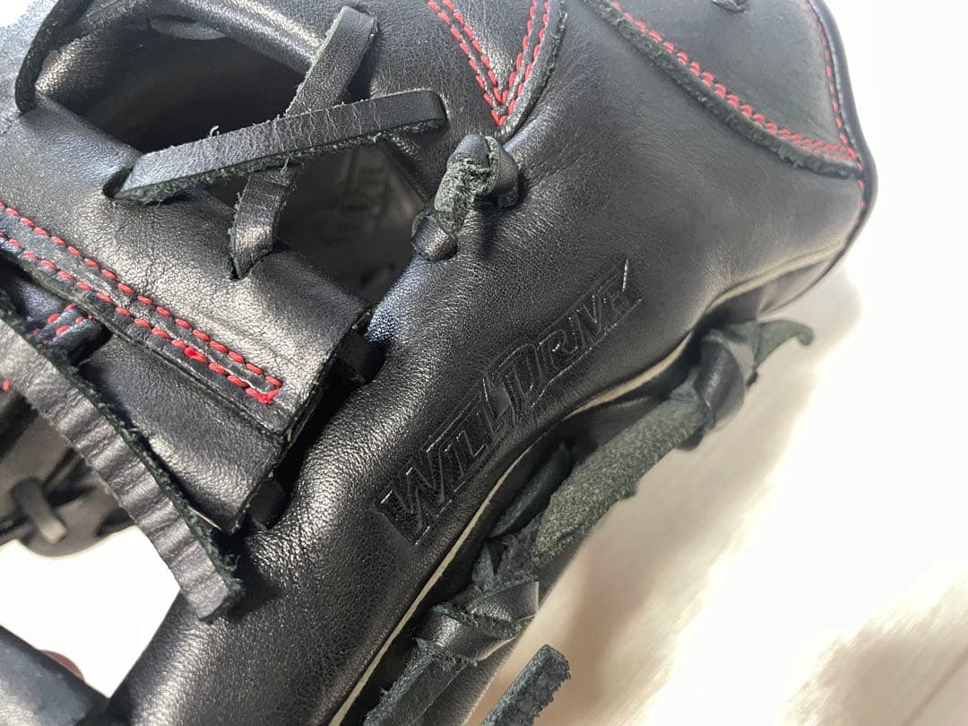 Mizuno ミズノ　左利き　左用　硬式野球グローブ 黒/赤