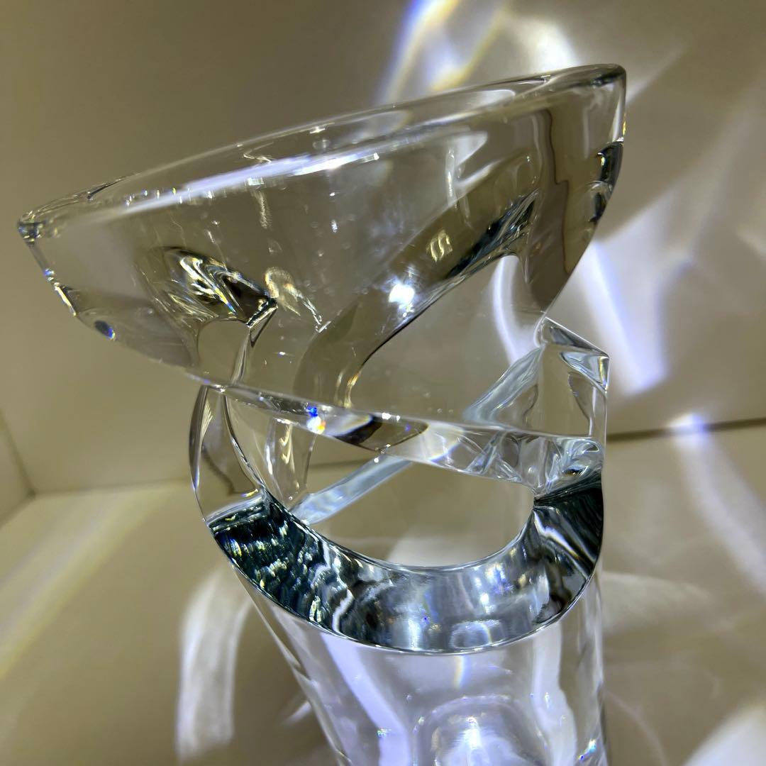 バカラ　トルネード　花瓶　高さ22.8㎝　東Y7-1119☆1Fトトコ