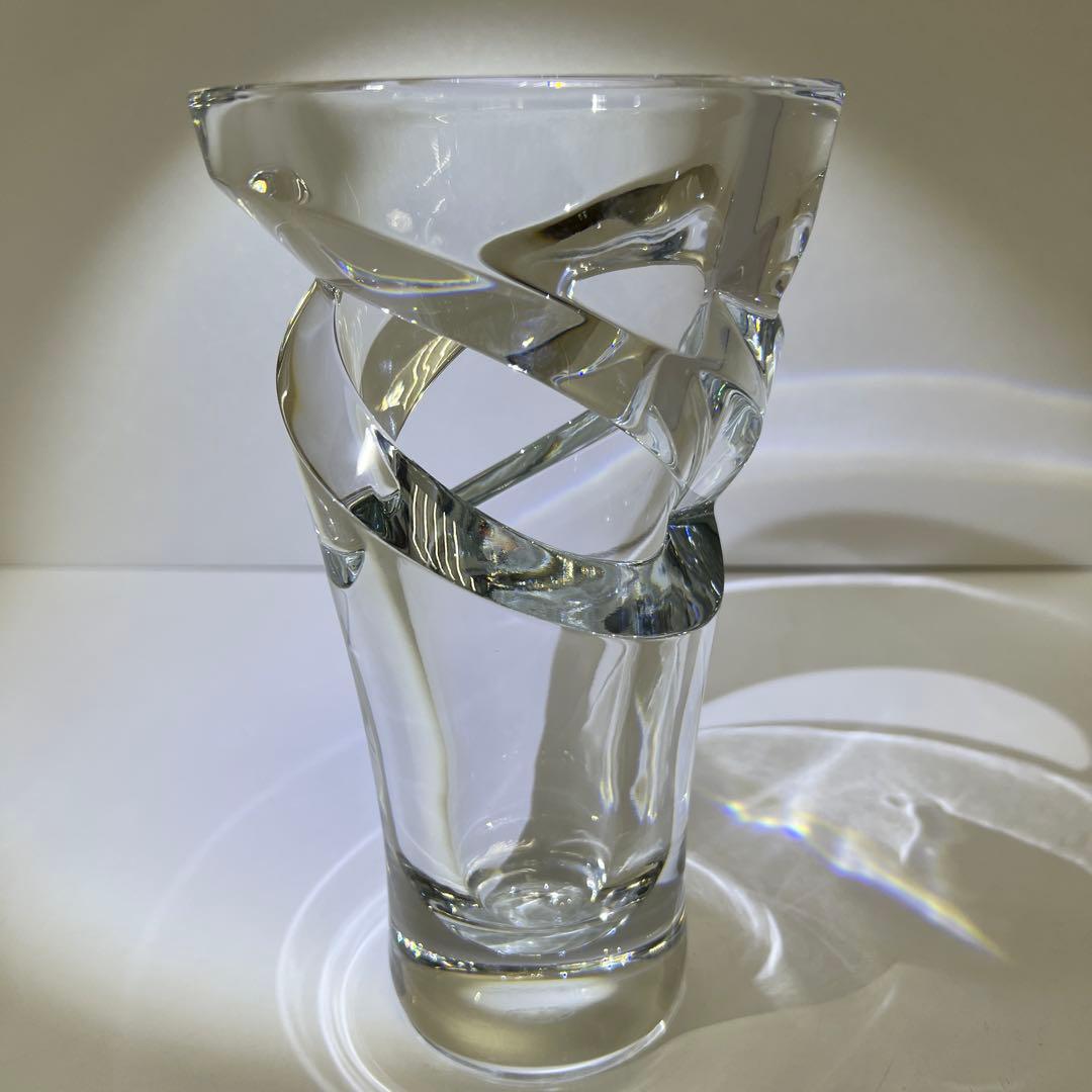 バカラ　トルネード　花瓶　高さ22.8㎝　東Y7-1119☆1Fトトコ