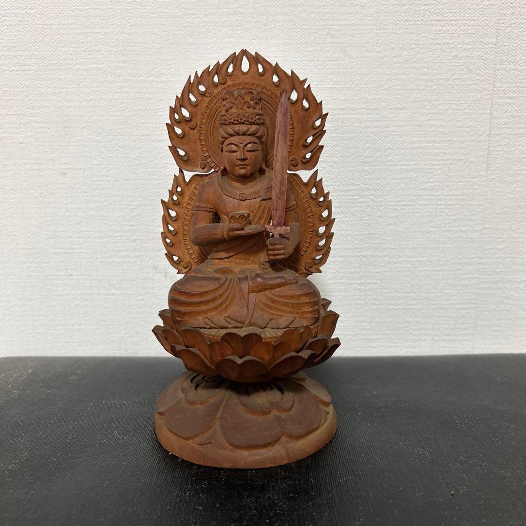 虚空蔵菩薩 木彫 箱付