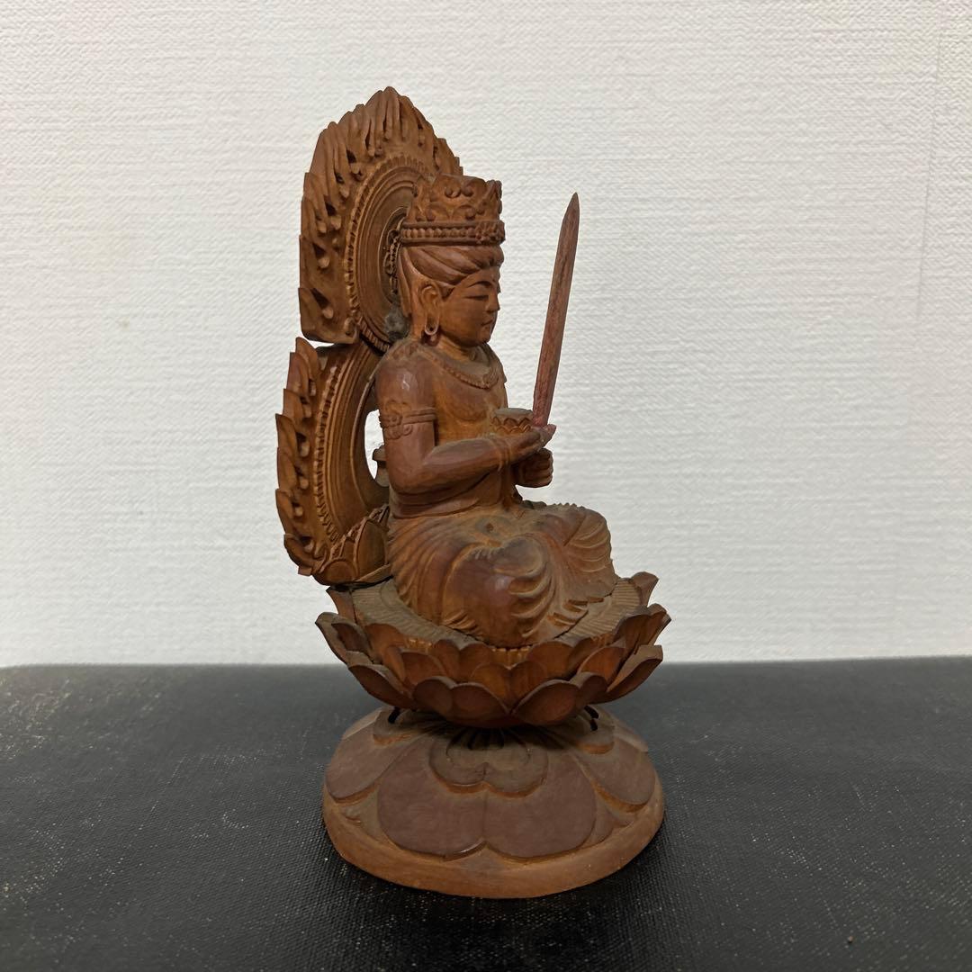 虚空蔵菩薩 木彫 箱付