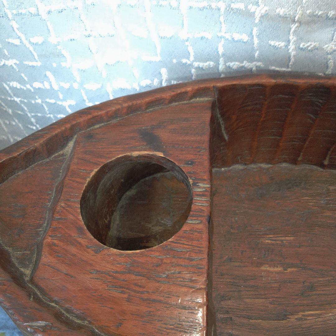 一刀彫？ 花生け？ 骨董 美術 アンティーク