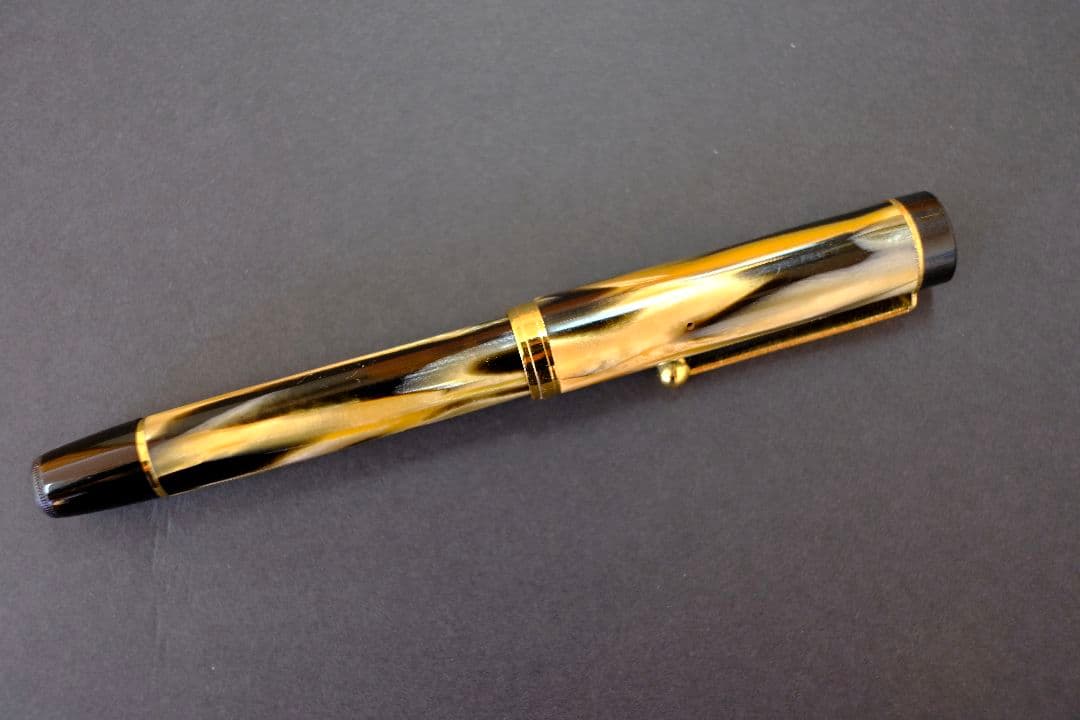 加藤製作所　セルロイド万年筆　金ペン　K14