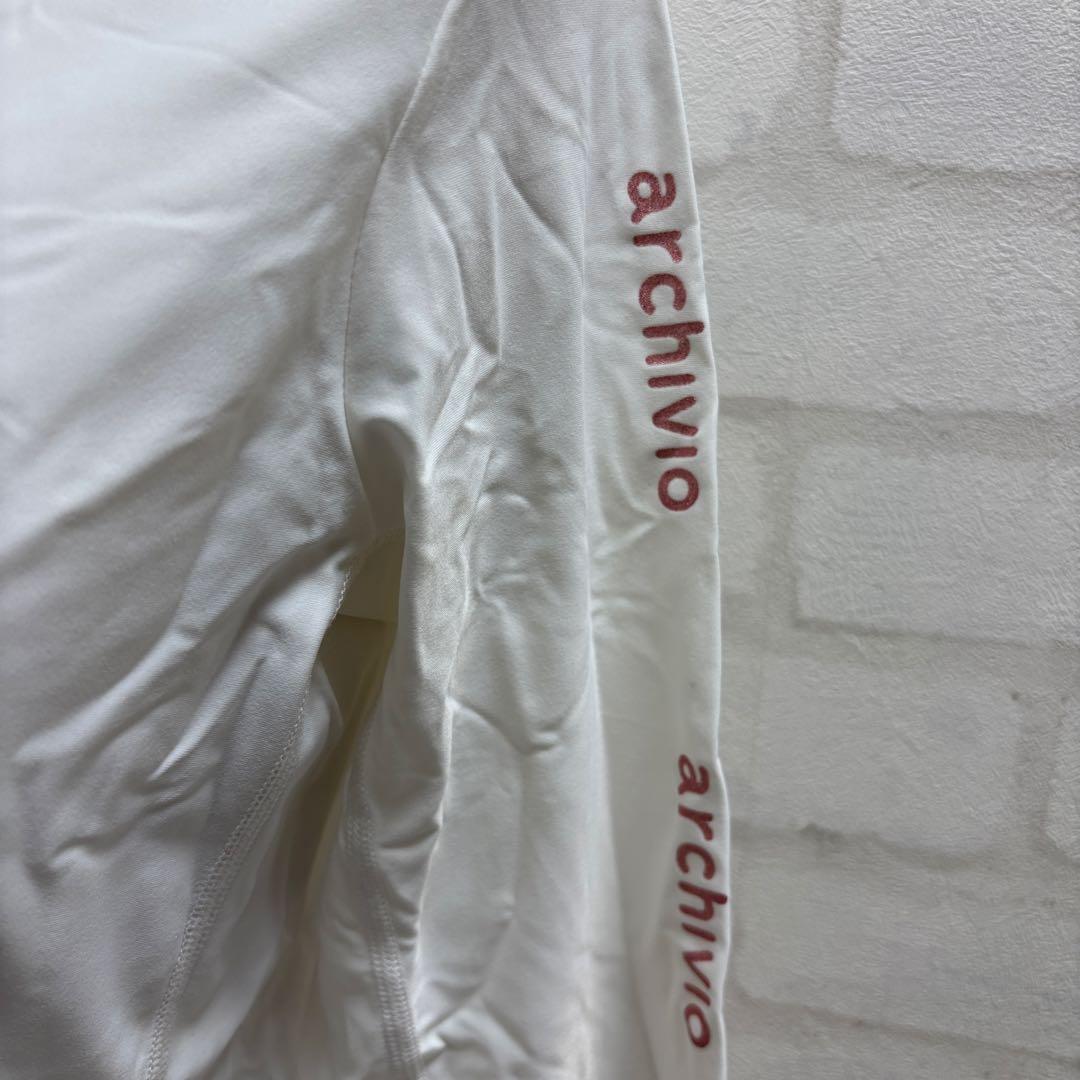 ★新品★ archivio ゴルフウェア モックネック DRY UV 長袖 白