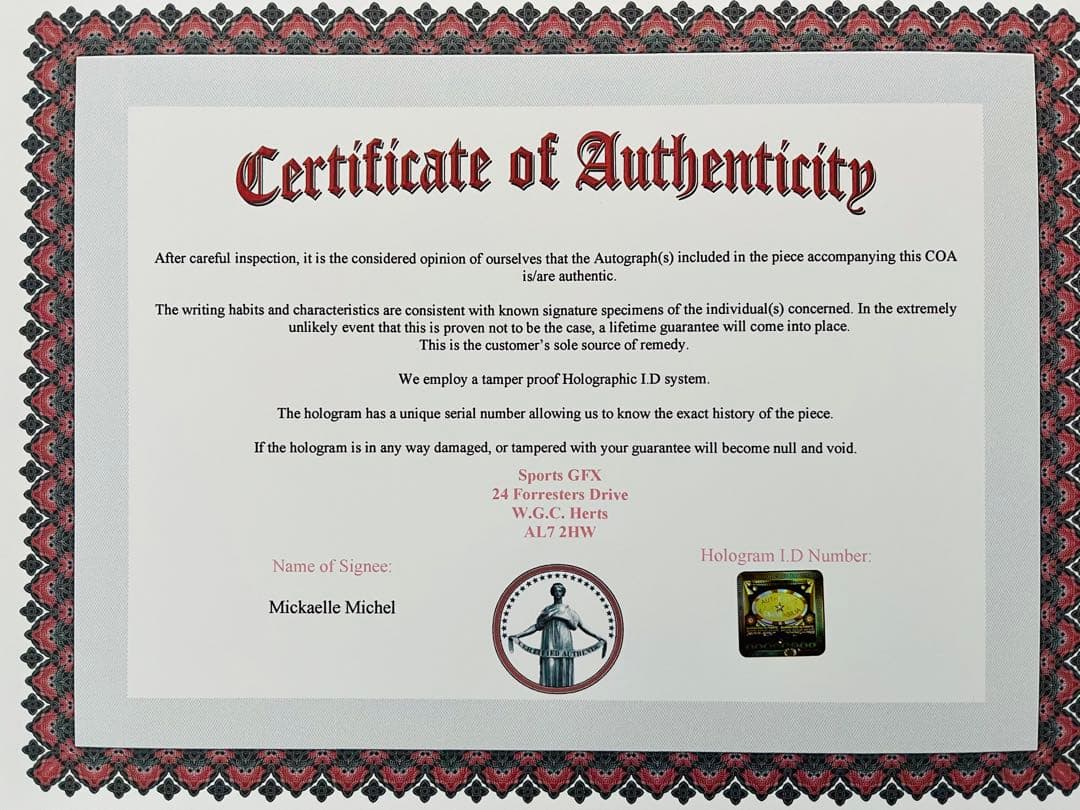 お値引きOK ミカエルミシェルさん 直筆サインフォト 美人騎手 証明書付き 1枚