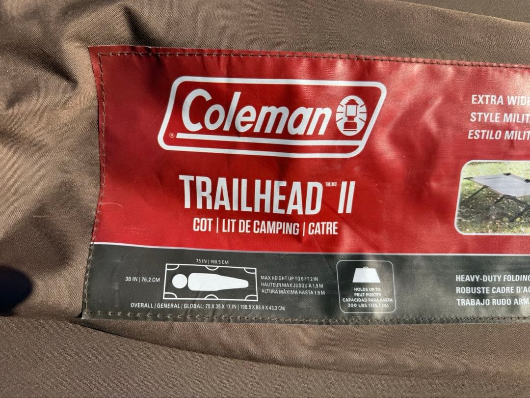 Coleman コット ブラウン 折りたたみ式