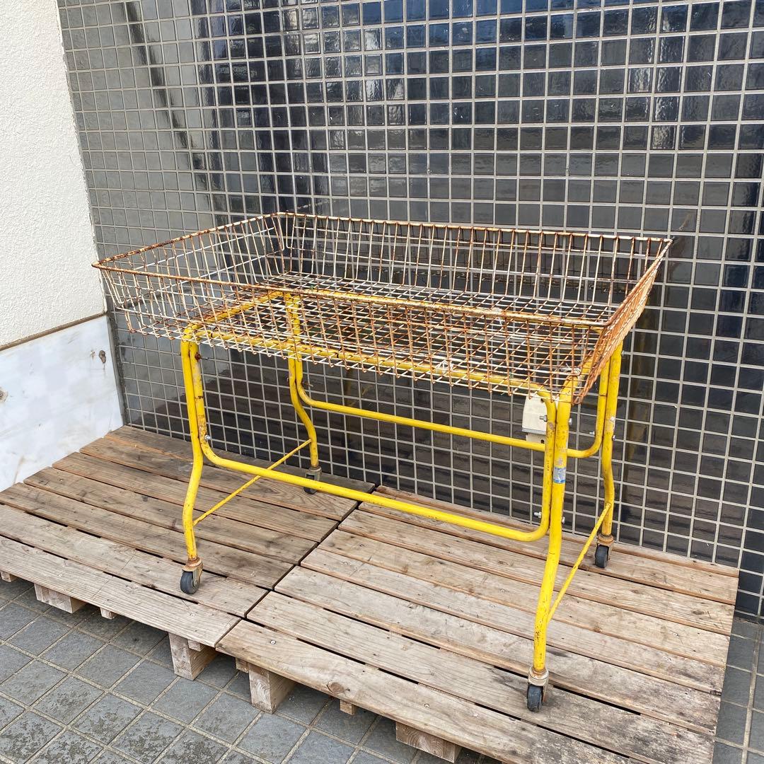 昭和レトロ 業務用カート 店舗什器 シャビー タイヤ付き インテリア