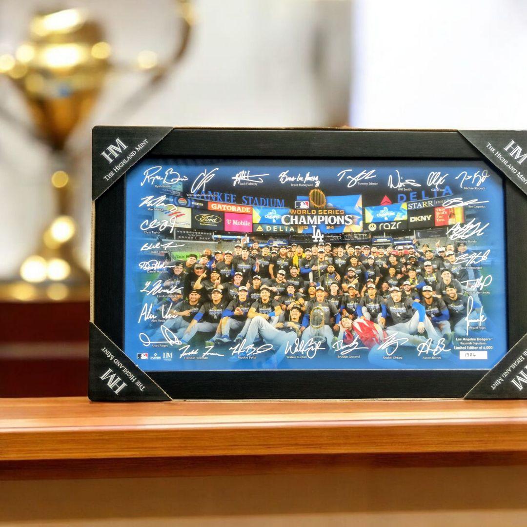 【新品】 ドジャース ワールドシリーズ 2024 優勝記念 パネル　サイン入り