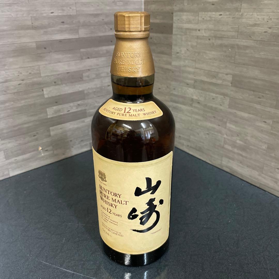 サントリー 山崎　12年　獅子マーク　純モルトウイスキー 木箱入り 750ml