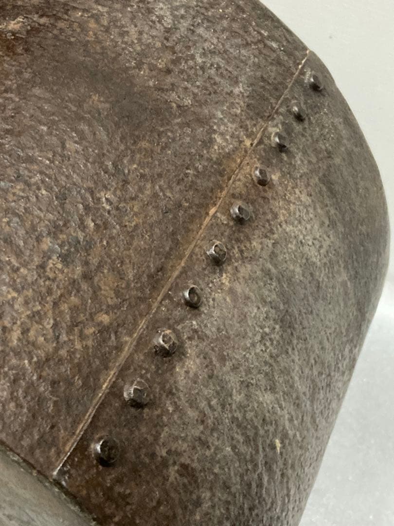 K)希少　時代物　レトロ　金塗り　火鉢　炭盆　鉄製　金属工芸　骨董品　古美術