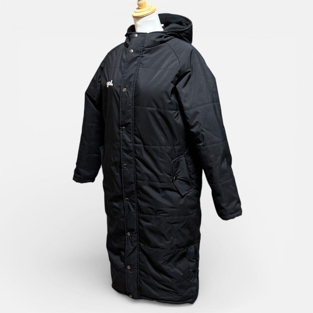 極美品 gol. ゴレアドール ベンチコート ブラック 刺繍ロゴ フリーサイズ