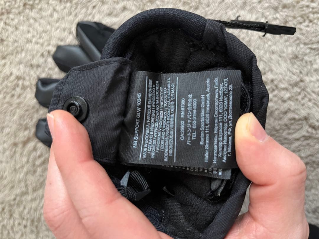 BURTON ブラック スノーボードグローブ