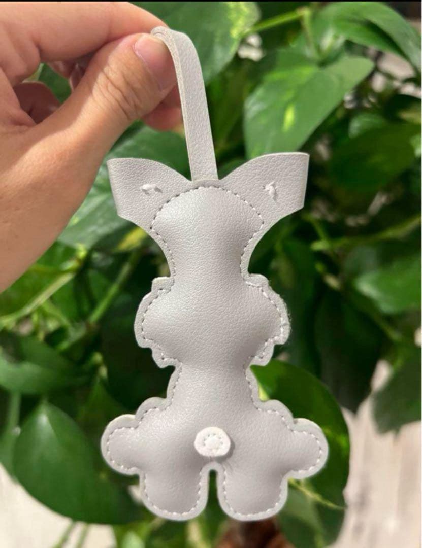 在庫処分　グレー　黒　ミニチュアシュナウザー2個セット　肉球2個付き