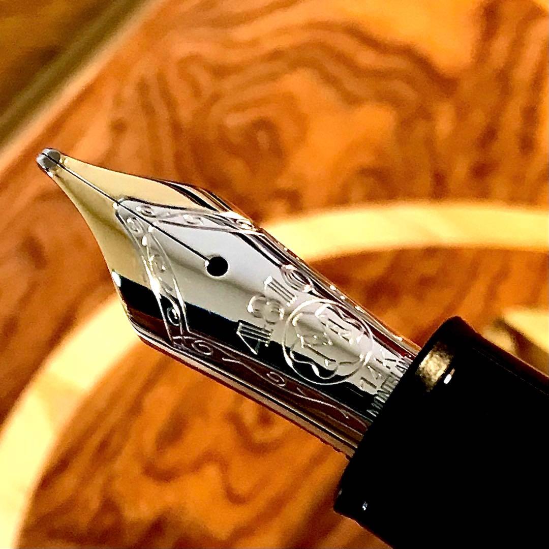 ☆最高の万年筆☆美しいモンブランマイスターシュテック146プラチナライン(B)