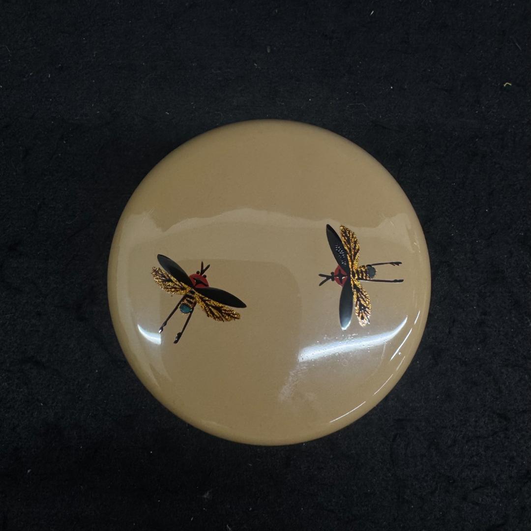 茶道具　中棗 白漆塗り早苗蛍 白中棗 螺鈿