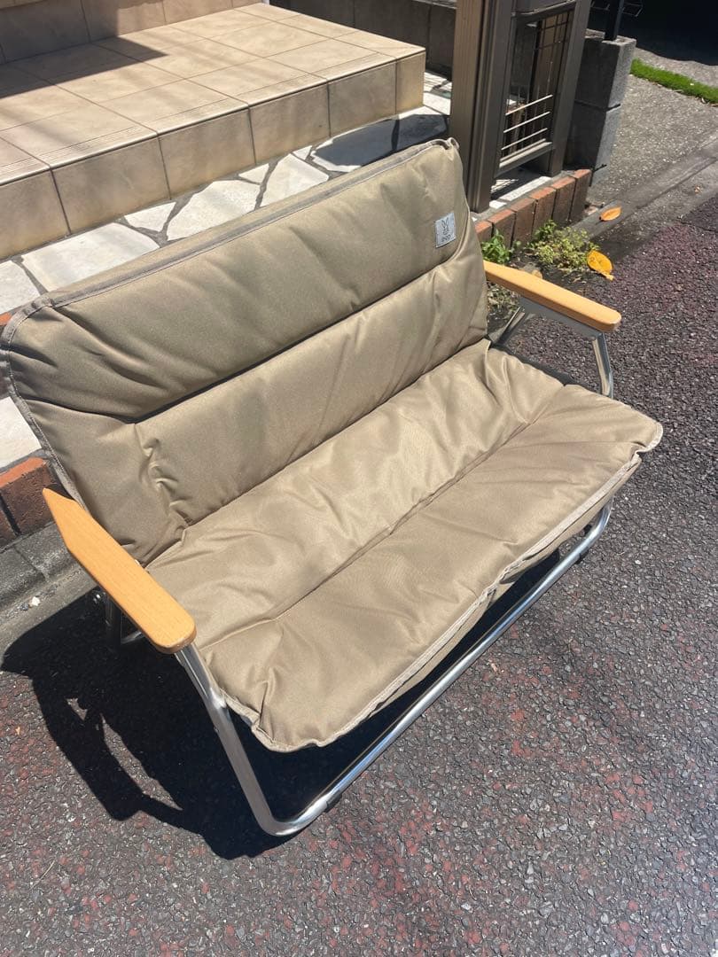 DoDグッドラックソファ CS2-500-TN 2人掛け折りたたみチェア