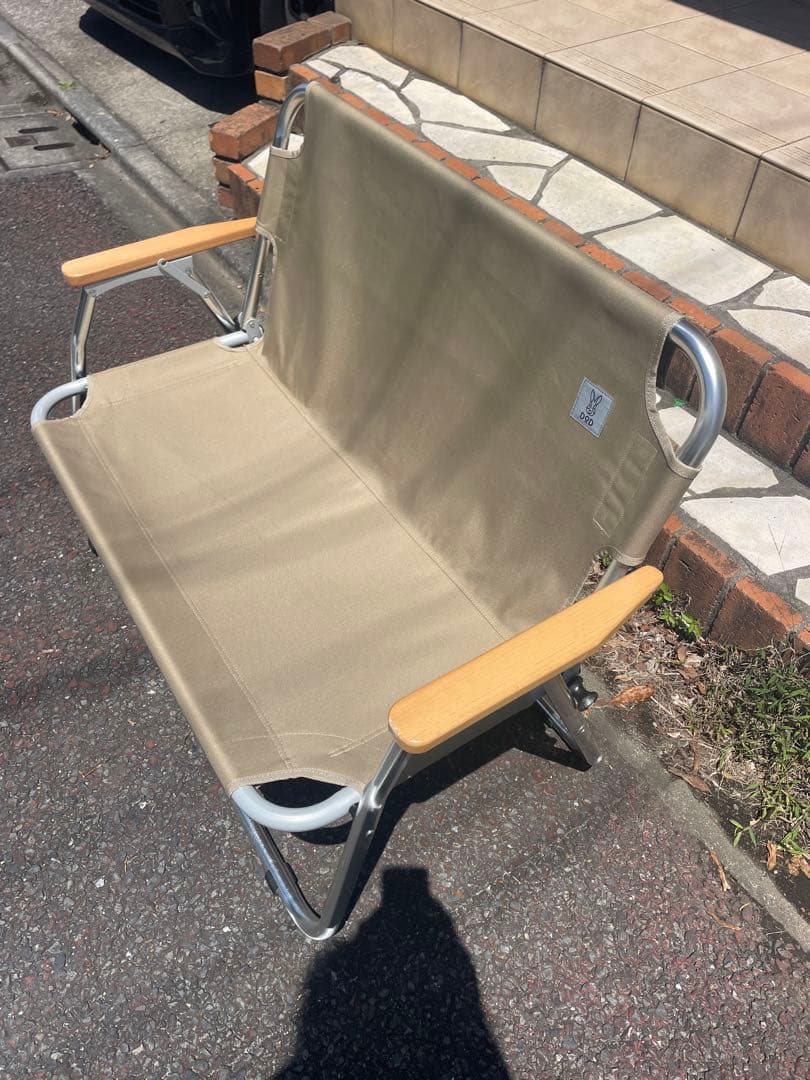 DoDグッドラックソファ CS2-500-TN 2人掛け折りたたみチェア