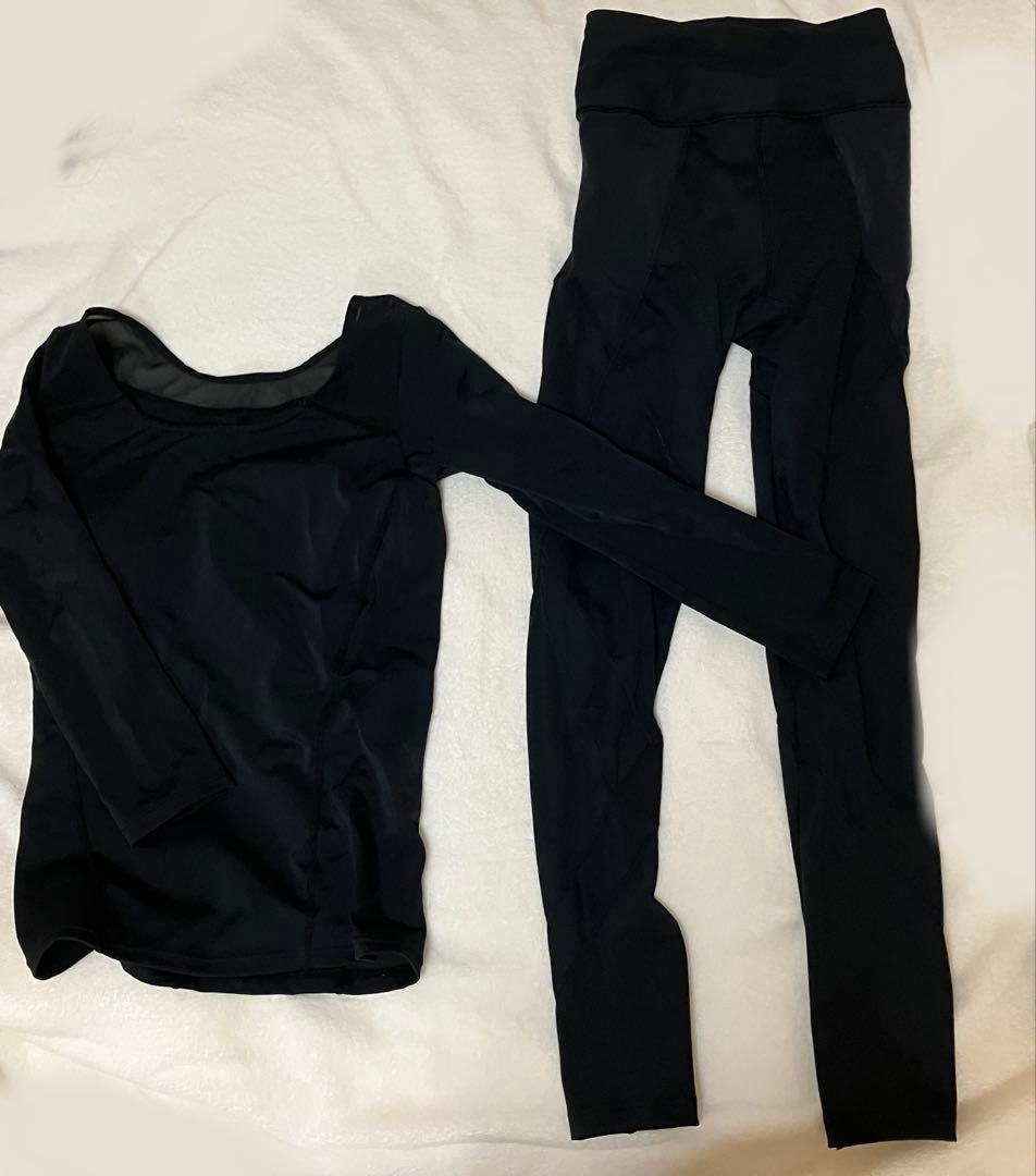 リントスル　パーフェクト　ヨガウェアセット 長袖トップス　レギンス　M