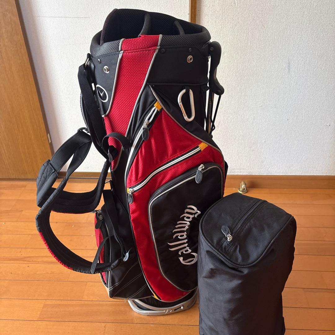 Callaway ゴルフキャディバッグ 赤黒 5仕切り