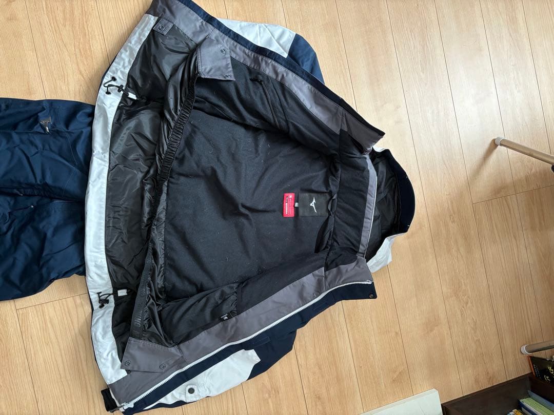 Mizuno スキーウェアセット ネイビー/ホワイト　上XS.下Ｓサイズ