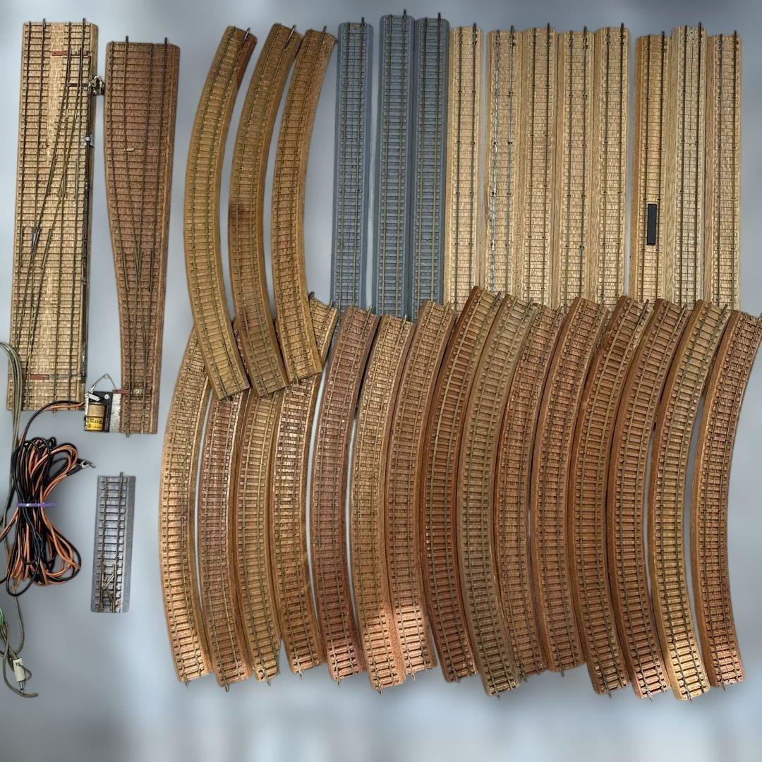 ［ジャンク］鉄道模型　HOゲージ　レール　線路　木製他　まとめ