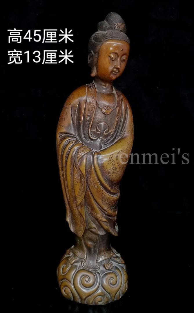 珍藏真紫銅美女像（工芸品・コレクター向け） 風水・吉祥物・ 美術品・インテリア