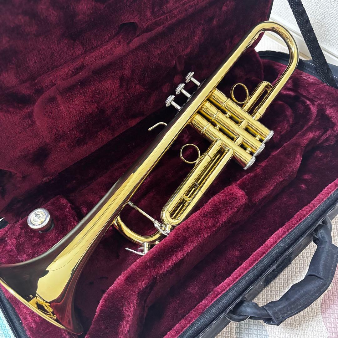 【ほぼ未使用】BRIILER トランペット ケース・付属品付き 初心者向け