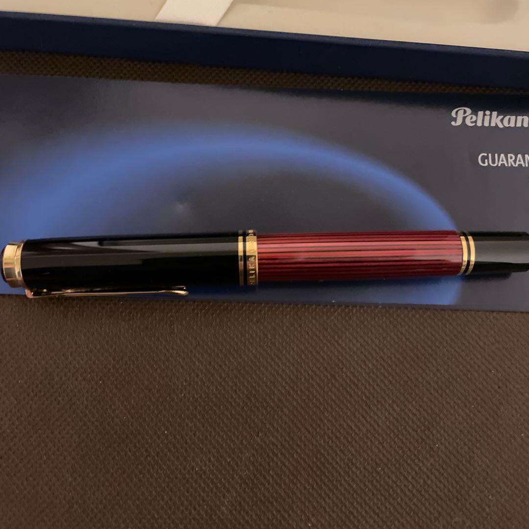 お*ん様 Pelikan 万年筆 黒と赤 未使用