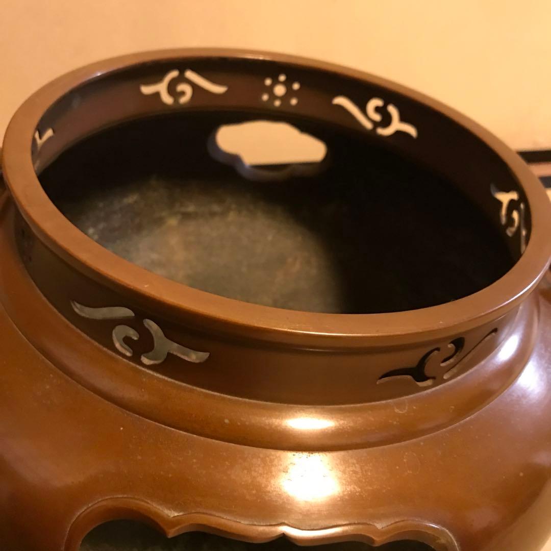 寿兵衛造の唐銅切合風炉釜