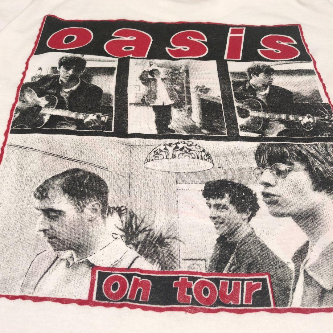 ヴィンテージ oasis オアシス ユニオンジャックロゴTシャツ ホワイト XL