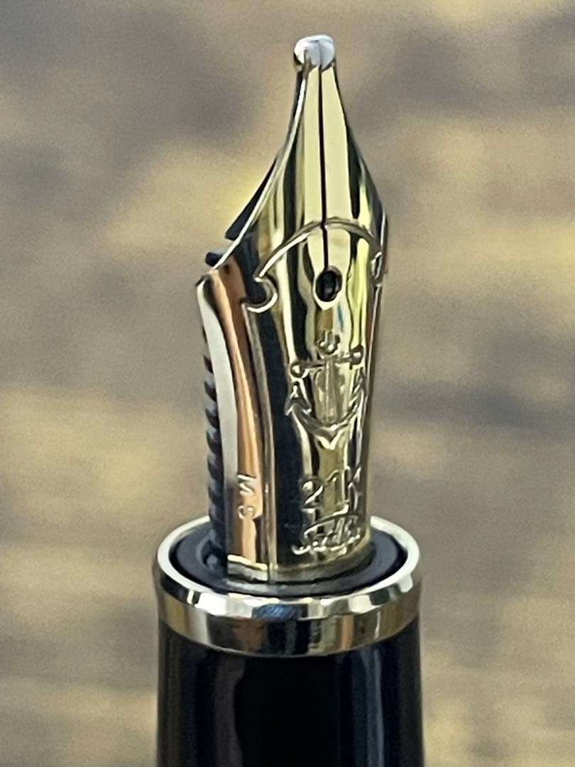 試筆のみ　MSニブ　ミュージック　ホワイトゴールド　21金　セーラー　万年筆