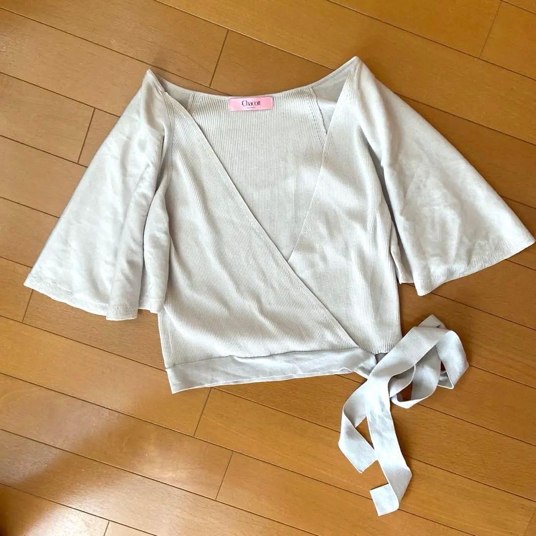 美品【チャコット】chacott フレアスリーブ トップス