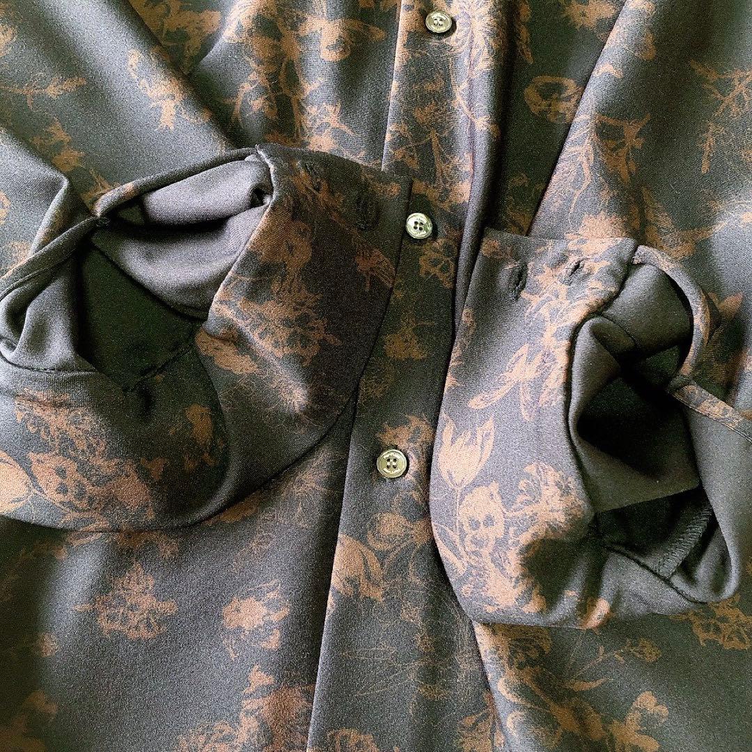 【美品】Perfume closet ストレッチシャツ 長袖 総柄