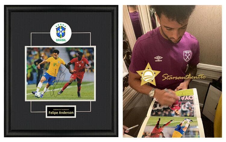 直筆サイン入り写真 フェリペ・アンデルソン サッカーブラジル SA鑑定済