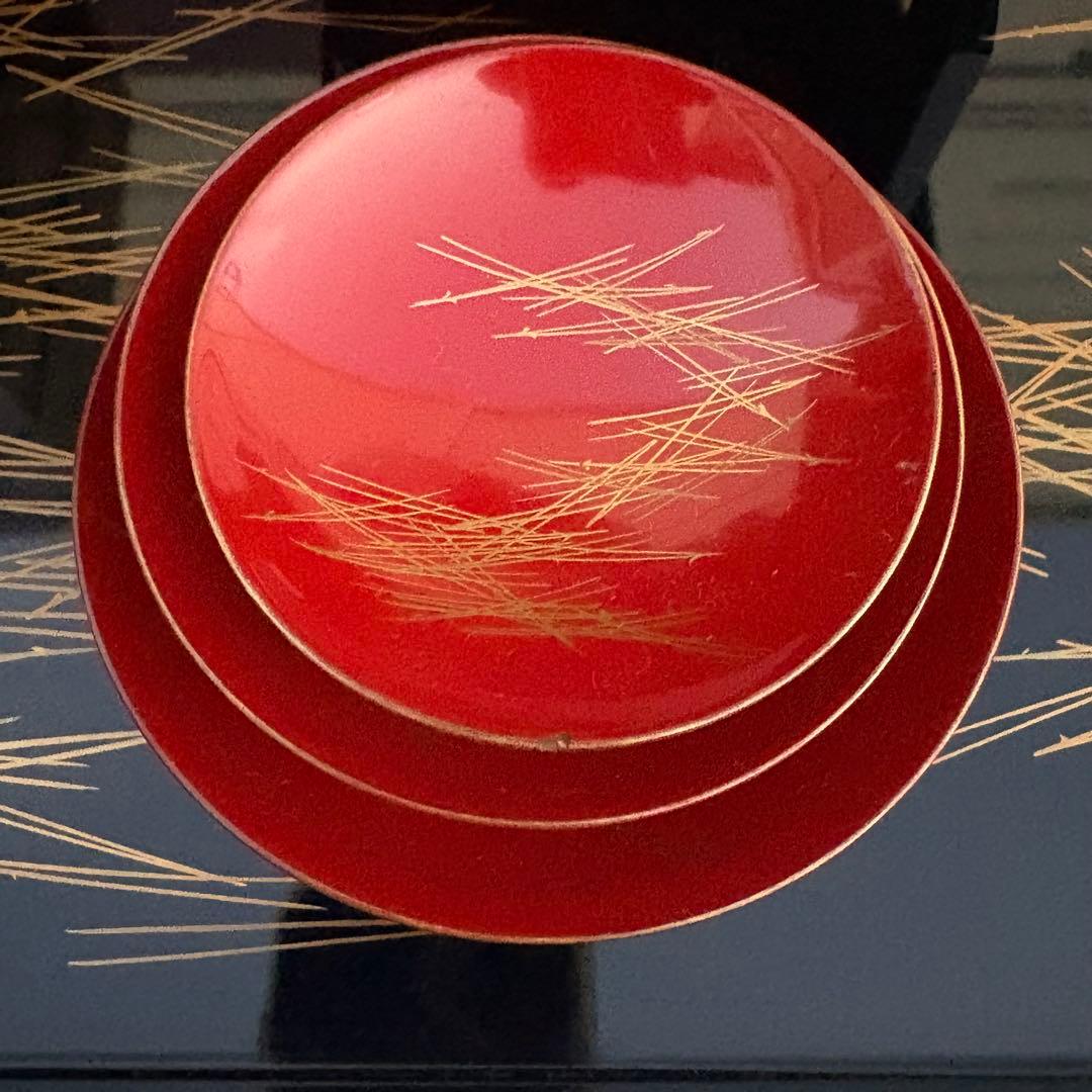 純銀■漆器　蒔絵　作家物　最上級　お正月　おとそ　重箱