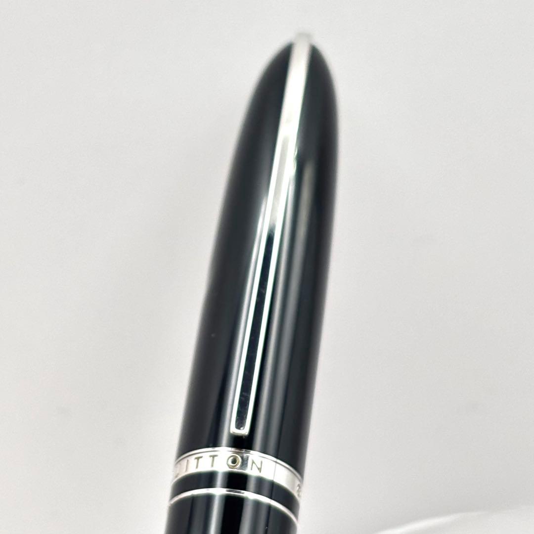 ルイヴィトン ドッグ ドゥーブル ツイスト式 ボールペン ブラック × シルバー