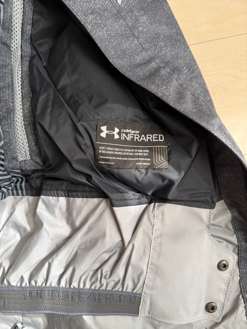 Under Armour スキーウェア メンズ グレー/ブラック　Lサイズ