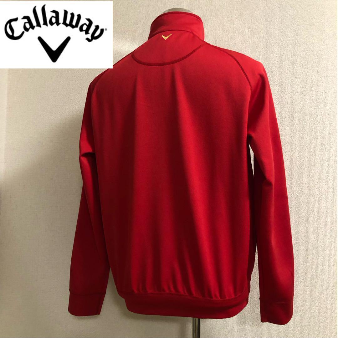 キャロウェイ ダブルジップ ハイブリッド ジャージー ジャケット レッド L