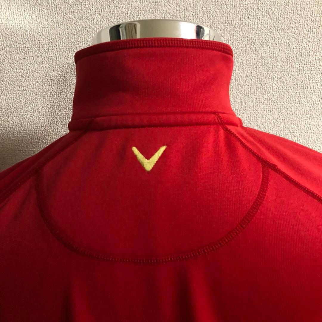 キャロウェイ ダブルジップ ハイブリッド ジャージー ジャケット レッド L