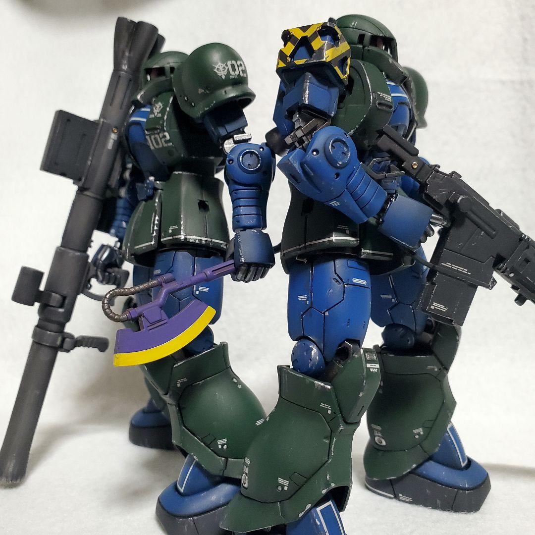 全塗装 完成品 ＨＧ 1/144 ザクI デニム／スレンダー2機セット