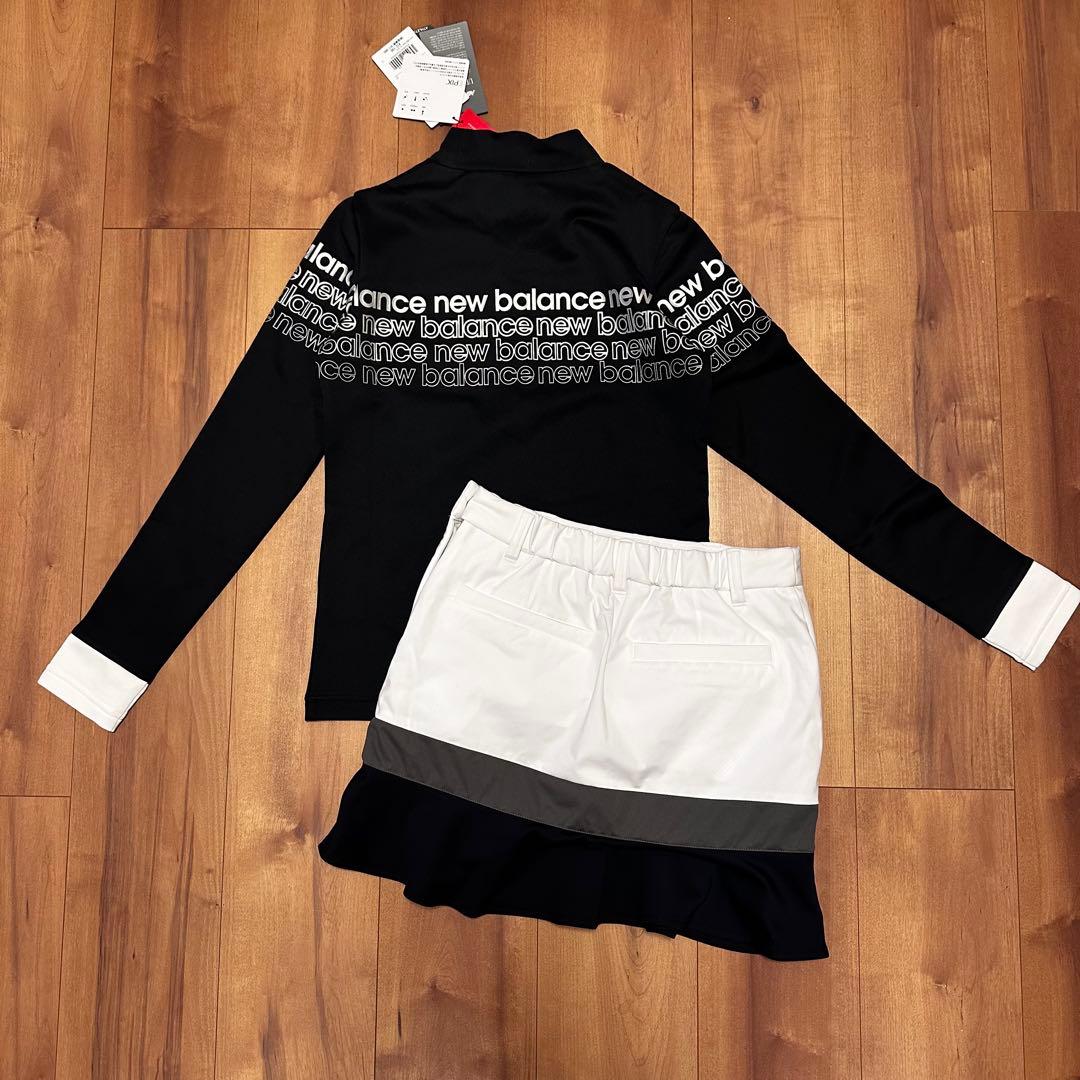 上下裏起毛　中綿スカート　ハイネック長袖　ペプラム　秋冬　セットアップ　ブラック