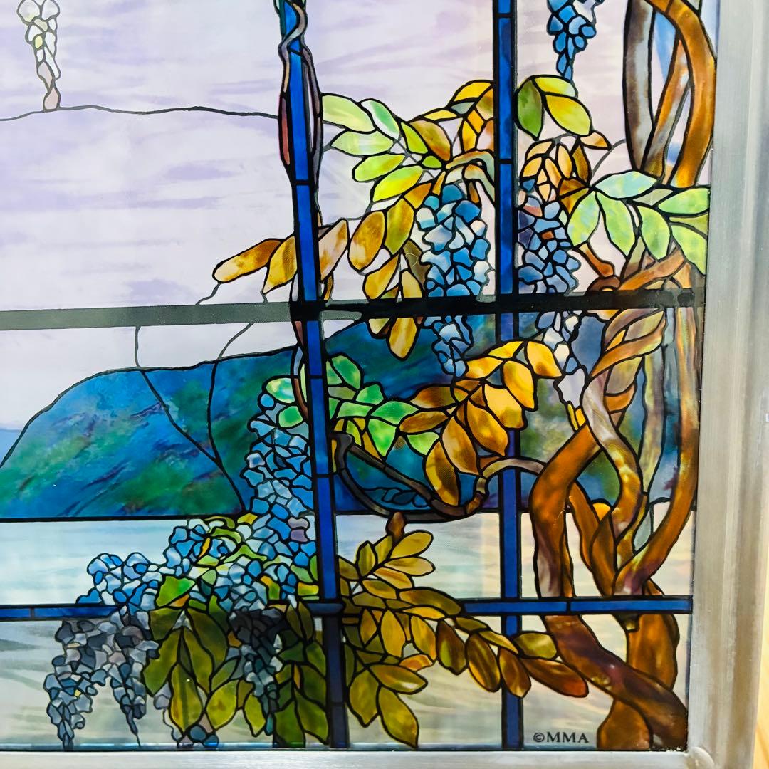 ルイス・C・ティファニー ヴィンテージ ステンドグラス オイスターベイの風景