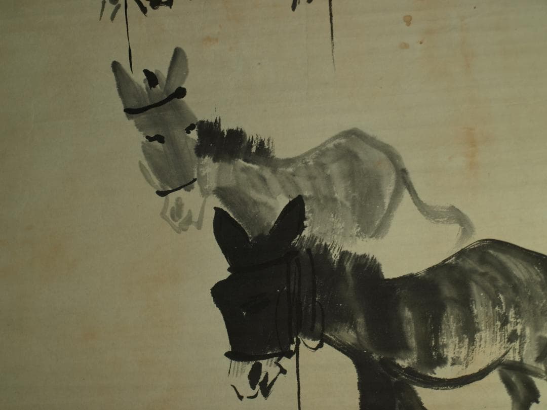 近代の黄胄の掛軸　人物図　肉筆保証中国古董品古美術 BD626C11-4