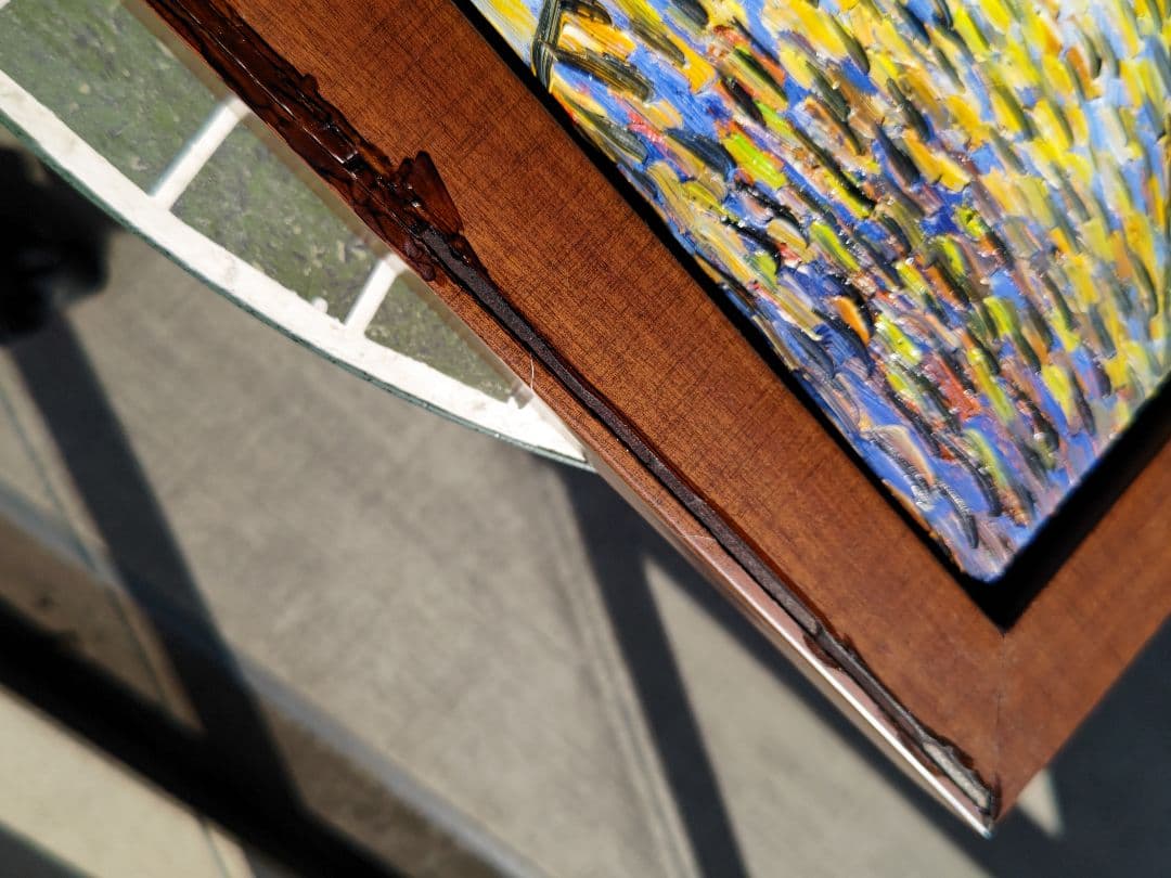 小*野様 印象派 カフェ風景画　ゴッホ　夜のカフェテラス　レプリカ 70cm ×