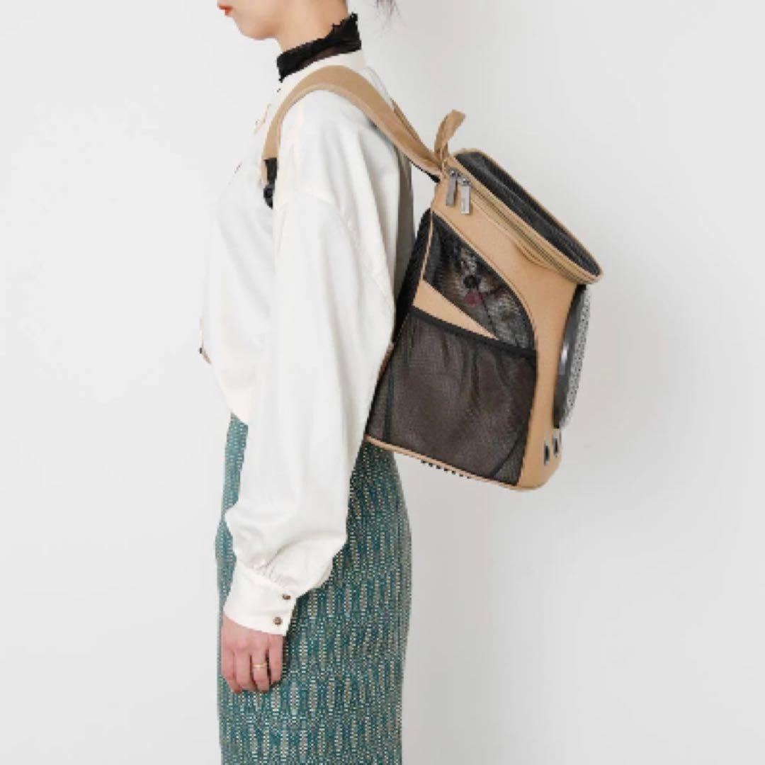 モンシェリ ペット用キャリー リュック ブラウン