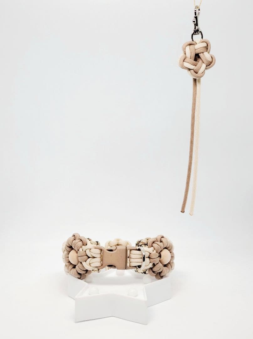 パラコード モノトーン花首輪