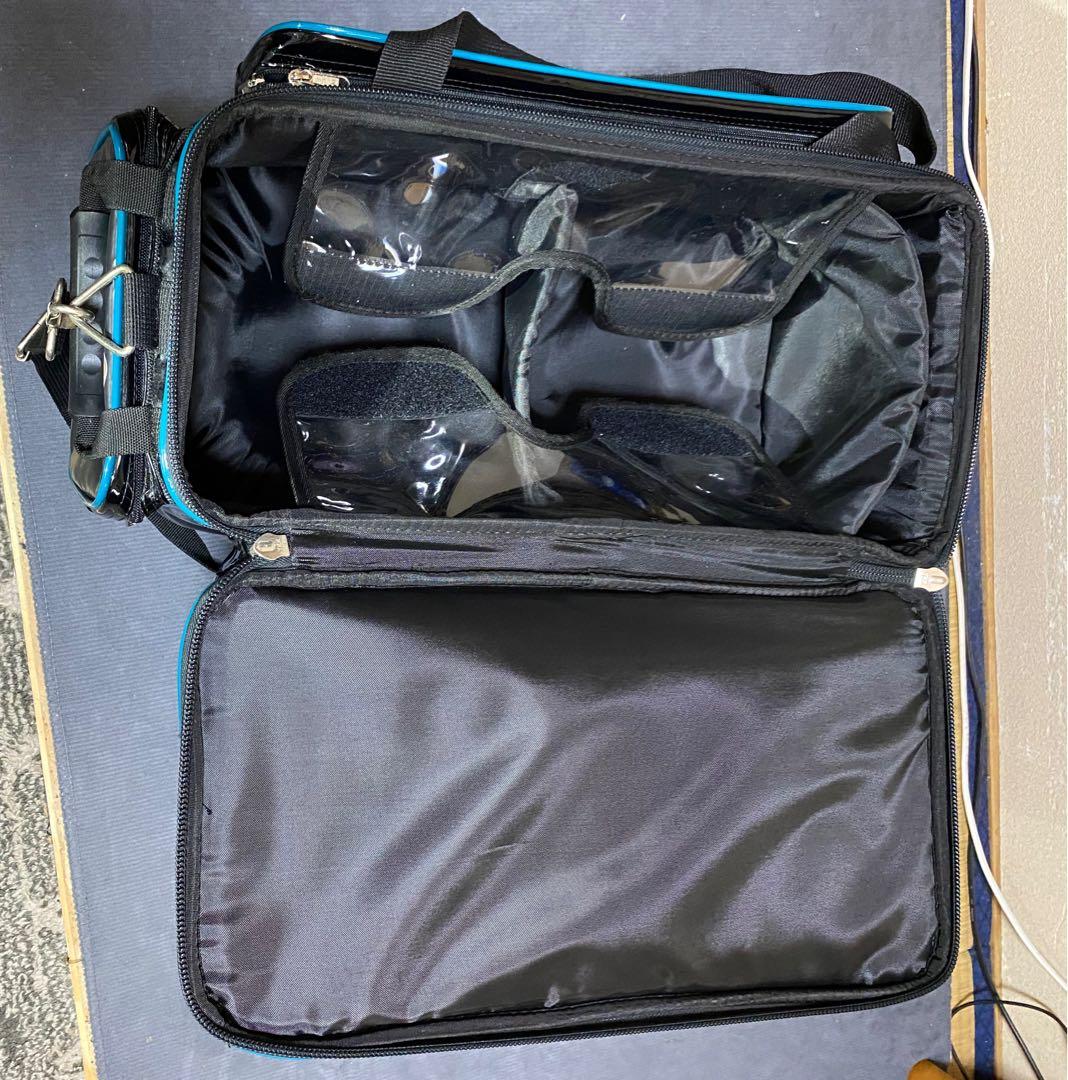 ボウリングバッグ2個用 シューズその他収納ポケット多数