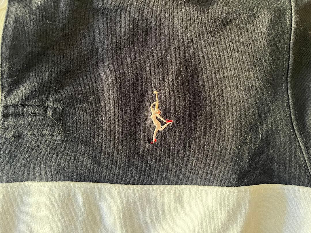 Richardson ラガーシャツ S ブラック/ホワイト