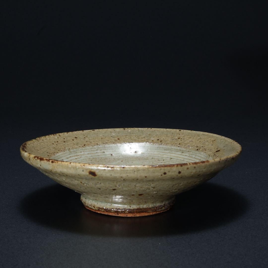 浜田庄司　象嵌小皿　まんじゅう皿　人間国宝　民藝　R1488w3K2