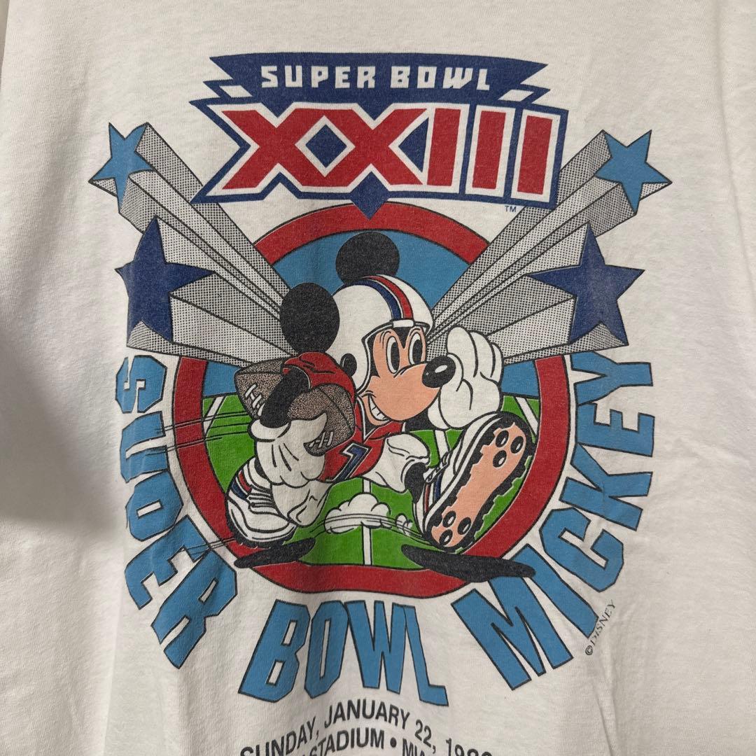 1980年代　ミッキー × スーパーボウルTシャツ